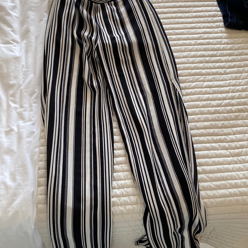 Aqua flared pants